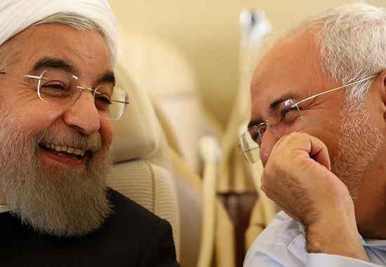روحانی و ظریف خنده روحانی عملکرد دولت سیاست خارجی دولت اقتصاد دولت