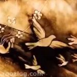 نقاشی فاطمه عبادی لحظه شهادت سردار سلیمانی دست شهید سلیمانی